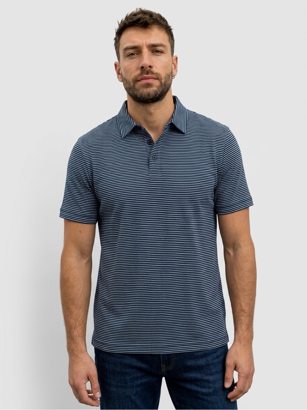 Men's Navy Stripe Short-Sleeve Ralph Lauren new with tags